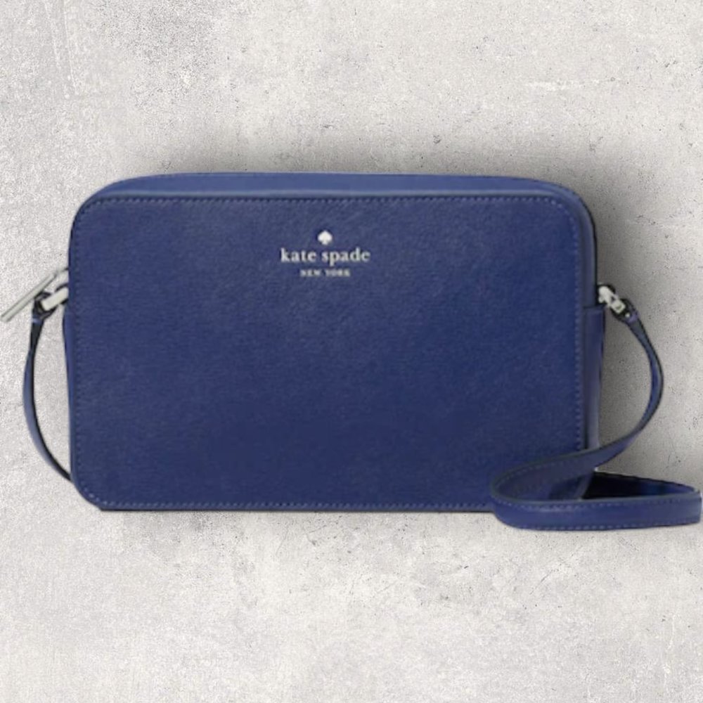 Kate Spade Sienna Refined Grain Leather Crossbody - Bold Navy - NWT